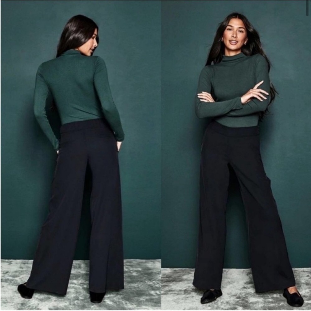 NWT Summersalt Perfect Wide Leg Pant Sz L Black Breathable Lightweight Palazzo
